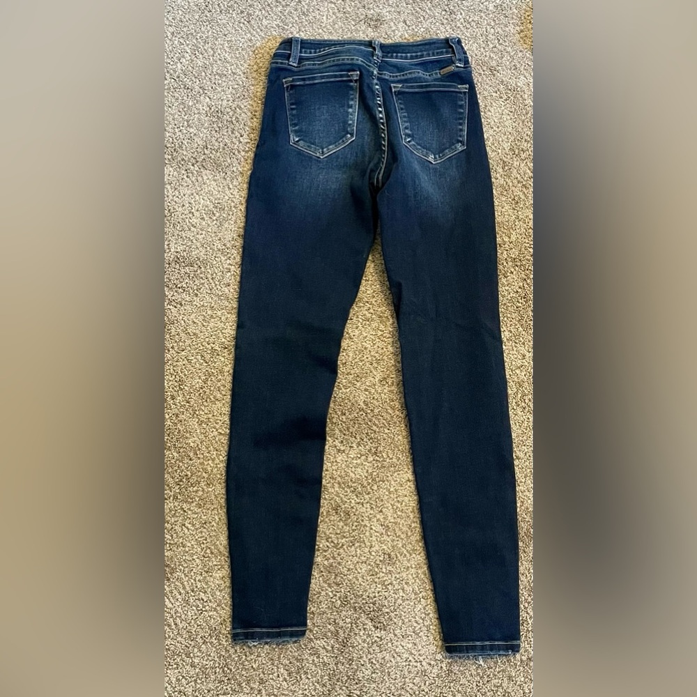 Dark Wash Mid Rise Skinny Jeans